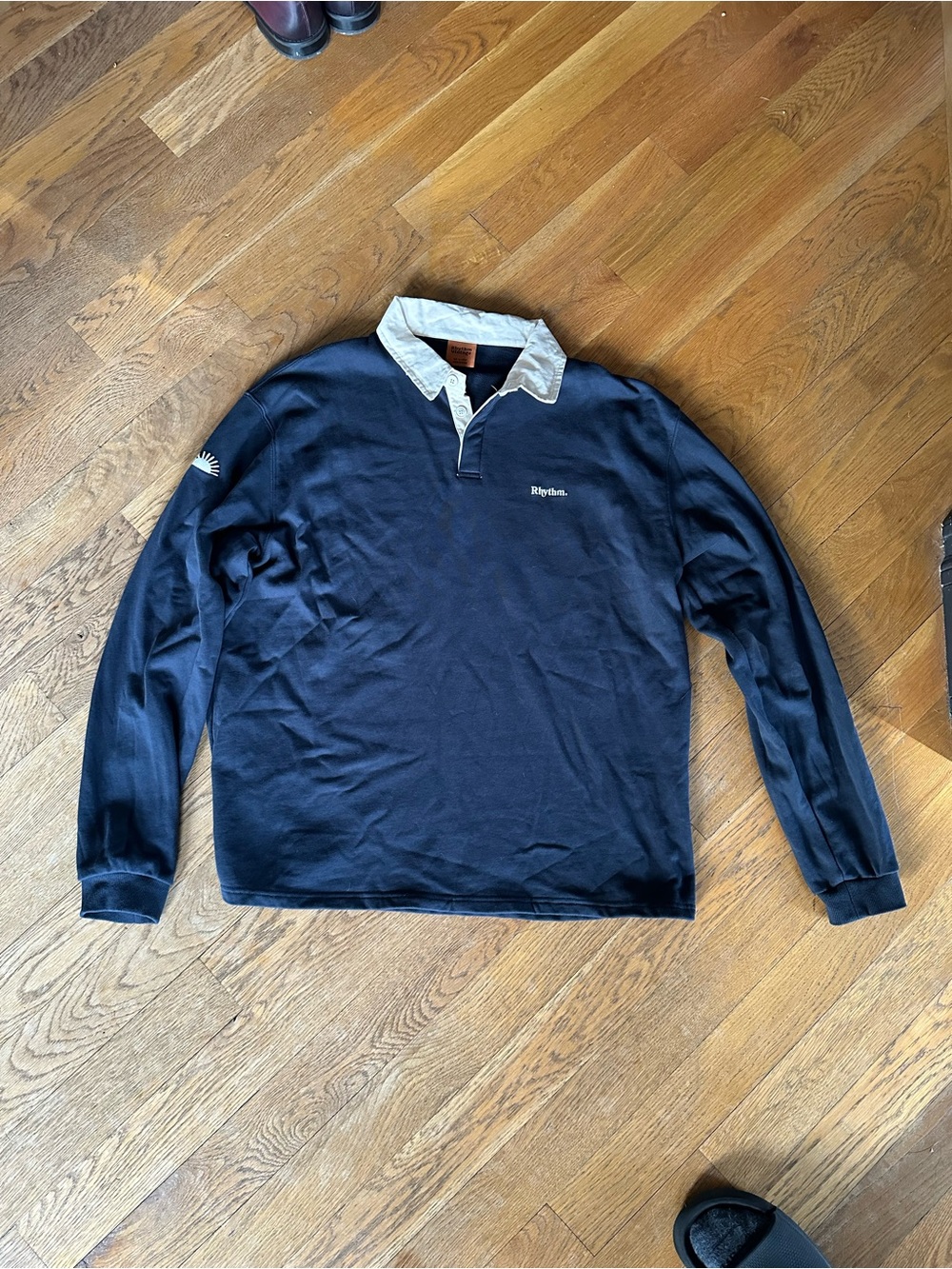 Men’s Rugby Shirt XL Navy Blue Rhythm Polo